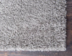 Unique Loom Solid Shag Collection Area Rug (2' 6" x 13' 1" Runner, Cloud Gray)