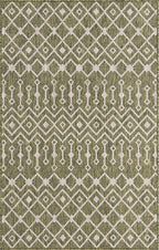 Unique Loom Outdoor Trellis Collection Area Rug - Tribal Trellis (3' 3" x 5' 3" Rectangle, Green/ Natural)