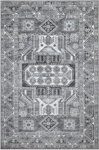 Keen Home Design 6x9 Rug - Machine Washable Area Rug with Non-Slip Backing, Ideal for Living Room, Dining Room, Bedroom - Vintage, Easy Clean, Durable, Low Pile - (6' x 9')