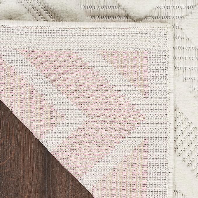 Nourison Home Versatile Ivory White 9' x Square Area Rug - Easy Clean, Non Shedding, Bed Room, Living Room, Dining Room, Kitchen (9' x Square)