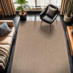 CAMILSON Easy Jute Rug 10x14, Indoor Outdoor Natural Color Fiber Area Rugs for Living Room Patio and Kitchen Rug Herringbone Woven Design Easy-Cleaning Washable Outside Carpet Alfombras 10 x 14
