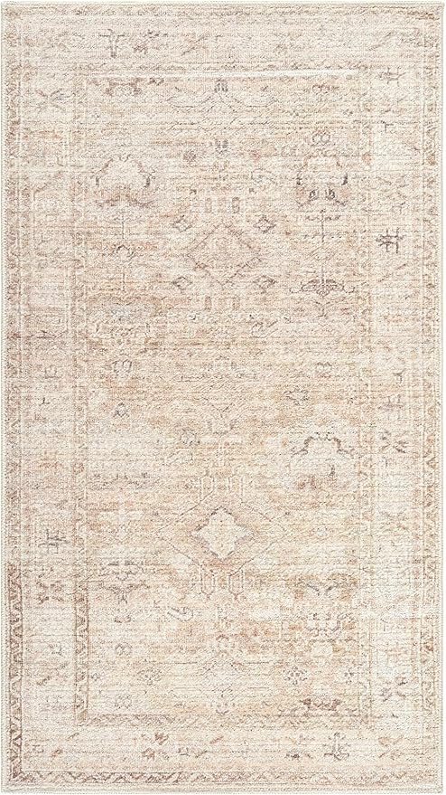 Hauteloom Nakia Living Room, Bedroom Area Rug - Traditional - Beige, Taupe, Ivory - 7'9" x 10'