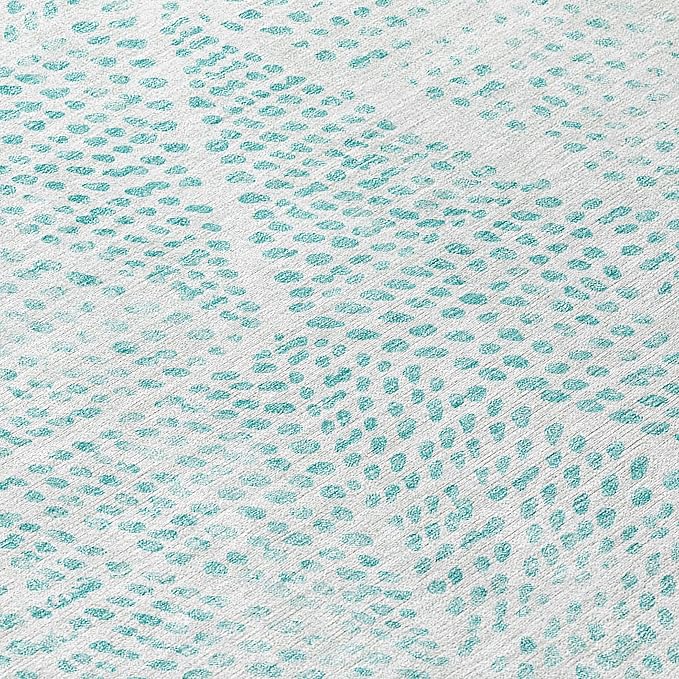 Addison Rugs Chantille ACN591 Aqua 2'6" x 3'10" Indoor Outdoor Area Rug, Easy Clean, Machine Washable, Non Shedding, Bedroom, Living Room, Dining Room, Kitchen, Patio Rug