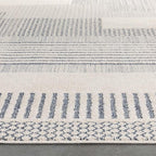 Well Woven Harlow Collection Briar Light Blue - Modern Tribal Minimalist Geometric 8x10 Area Rug - Ideal for Living Room, Dining Room & Bedroom - Durable, Stain Resistant & Easy to Clean