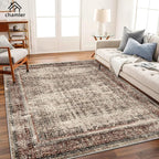 5x7 Washable Area Rug Vintage Traditional Floor Cover Foldable Thin Kitchen Accent Indoor Distressed Non Slip Carpet Rugs for Bedroom Living Room Bathroom