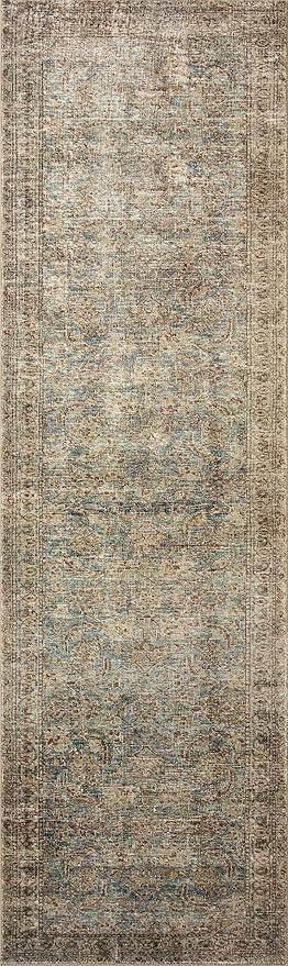 Loloi Amber Lewis Morgan Collection MOG-04 Sea/Sage 5'-0" x 7'-0" 38" Thick Area Rug feat. CloudPile, Neutral, Room Décor, Vintage Inspired, Livingroom, Bedroom, Dining Area