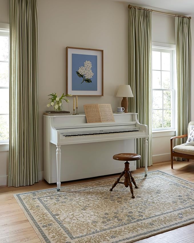 Loloi Rifle Paper Co. Laurel Collection LAU-03 Ivory/Multi 2'-8" x 8' Runner Rug