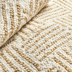 Dash & Albert Layers Ochre Hand Hooked Wool Rug, 7.5 X 9.5 Feet, Yellow/Orange Geometric Pattern - Premium Luxury Hotel Quality Soft Breathable Hypoallergenic Machine Washable Easy Care All Season