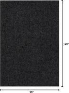 CAMILSON Easy Jute Rug 8x10, Indoor Outdoor Dark Gray Black Farmhouse Area Rugs for Living Room Patio and Kitchen Rug Solid Boho Woven Design Easy-Cleaning Washable Outside Carpet Alfombras (8 x 10)