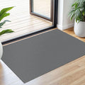Small Braided Rugs 2x3 Ft Area Rugs for Entryway Boho Washable Rug Non Slip Rubber Backed Throw Rugs Woven Door Mat Indoor Entrance Front Door Rugs for Foyer Kitchen, Dark Grey/Grey