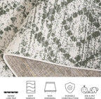 SAFAVIEH Area Rug 8x10 - Adirondack Collection - Large - Ivory & Dark Green, Geometric Trellis Pattern, Non-Shedding & Easy Cleaning, Ideal for Living Room, Bedroom, Office, Dining Space (ADR131W)