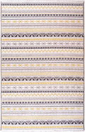Alfa Rich 4x6 Yellow Gray White Washable Area Rugs for Living Room Bedroom Kitchen Cotton Decor Rug