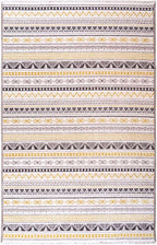 Alfa Rich 5x8 Yellow Gray White Washable Area Rugs for Living Room Bedroom Kitchen Cotton Decor Rug