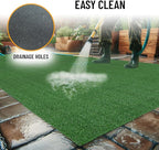 Ottomanson Artificial Grass Turf 22" x 18' Indoor Outdoor Faux Grass Rug with Drainage Holes, Customizable with Extra Long Size Options, Perfect for Patio Lawn Balcony Weddings Photoshoot Backdrop