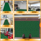 Ottomanson 2'7" x 31' Hallway Runner with Scraper Pile - Extra Durable Non-Slip Rug Mat for Indoor & Outdoor Use - Ideal for Kitchen, Entryway & Garage - High-Traffic Carpet, Green