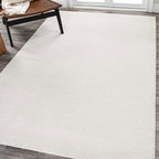 JONATHAN Y Haze Solid Low-Pile Cream Indoor Area Rug 6x9, Coastal,Bohemian,Minimalist,Classic, Easy-Cleaning for Living Room,Bedroom,Kitchen,Pet Friendly,Non-Shedding (SEU100T-6)