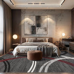 Rugshop Modern Wavy Circles Design Non-Shedding Area Rug, Carpet for Living Room, Dining Room, or Office,Grand Room,Open Spaces Red, 12' x 15'
