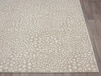 Abani Beige Cheetah Print Area Rug Rugs, Arto Collection - Contemporary Durable Accent Rug (8'11"'x12')