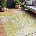 Beverly Rug Outdoor Rug 8x10 Modern Exotic Tropical Leaf Area Rugs for Indoor and Outdoor Patio Deck Porch Garden Water Resistant Washable Outside Carpet (8 x 10 Green)