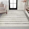 JONATHAN Y Williamsburg Minimalist Stripe Cream/Black Indoor Area Rug, 3x5, Contemporary, Modern, Easy-Cleaning for Living Room, Bedroom, Kitchen, Pet Friendly, Non-Shedding (MOH201D-3)