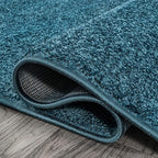 JONATHAN Y Haze Solid Low-Pile Turquoise 6x9 Oval Indoor Area Rug, Coastal,Bohemian,Minimalist,Classic, Easy-Cleaning for Living Room,Bedroom,Kitchen,Pet Friendly,Non-Shedding (SEU100H-6OV)