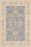 Kuden 10x14 Large Area Rug, Machine Washable Area Rug with Non-Slip Backing, Vintage Style, Soft, Easy Clean, Low Pile Rug for Living Room, Bedroom, Dining Room