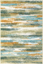 Modern Abstract Entryway Rug Indoor 2x3 Washable Rug Non-Slip Soft Small Area Rug Green Mustard Multi Kitchen Mats Thin Print Faux Wool Floor Carpet Throw Rugs for Entrance Bedroom Home Decor