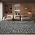 SAFAVIEH Area Rug 8x10 - Adirondack Collection - Large - Dark Green & Ivory, Chevron Pattern, Non-Shedding & Easy Cleaning, Ideal for Living Room, Bedroom, Office, Dining Space (ADR104Y)