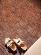 Hand Knotted Loom Wool ECO-Friendly Area Rugs - 8'x8', Square, Brown Color, Solid Plain Design, High Pile Thick Handmade Anti Skid Area Rugs for Living Room, Bed Room (L00111)