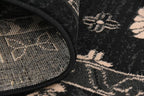 Unique Loom Taftan Collection Border Geometric Tribal Inspired Design Area Rug (7' 0 x 10' 0 Rectangular, Black/ Gray)