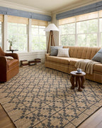 Loloi Chris Loves Julia Judy Collection JUD-05 Natural/Graphite 2'-6" x 7'-6" Runner Rug