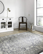 Loloi Teagan Collection TEA-01 Denim/Mist 2'-8" x 13' Runner Rug, Large, Soft Neutral Rug, High-Traffic for Living Room, Bedroom, Home Office, Dining Area