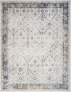 Nourison Home Astra Machine Washable Ivory Blue 7'10" x 10' Area Rug - Easy Clean, Non Shedding, Bed Room, Living Room, Dining Room, Kitchen (8' x 10')
