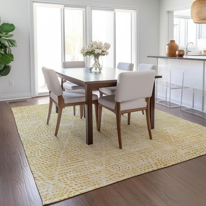 Addison Rugs Chantille ACN591 Wheat 9' x 12' Indoor Outdoor Area Rug, Easy Clean, Machine Washable, Non Shedding, Bedroom, Living Room, Dining Room, Kitchen, Patio Rug