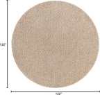 Unique Loom Solid Shag Collection Area Rug (10' 2" Round, Taupe)