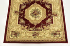 Unique Loom Versailles Collection Traditional Classic Floral Motif Area Rug (4' 0 x 4' 0 Square, Burgundy/ Ivory)