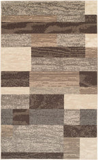 Superior Indoor Area Rug, Jute Backing, Plush Modern Rugs for Entryway, Kitchen Floors, Office Floor Cover, Color Block Rugs, Rockwood Collection, 6' x 9', Slate