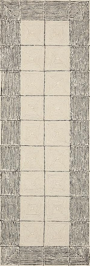 Loloi Chris Loves Julia Francis Collection FRA-02 Cream/Black 3'-6" x 5'-6" Accent Rug