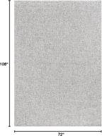 CAMILSON Easy Jute Rug 6x9, Indoor Outdoor Gray Color Farmhouse Area Rugs for Living Room Patio and Kitchen Rug, Solid Boho Woven Design, Easy-Cleaning, Washable Outside Carpet Alfombras (6 x 9)