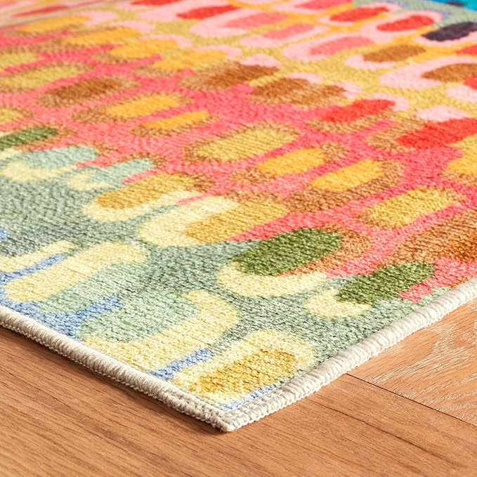 Dash & Albert Paint Chip Multi Machine Washable Rug, 9.5 X 13.5 Feet, Multicolored Geometric Pattern
