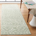SAFAVIEH Adirondack Collection Runner Rug - 2'6" x 10', Green & Ivory, Modern Diamond Distressed Design, Non-Shedding & Easy Care, Ideal for High Traffic Areas in Living Room, Bedroom (ADR131Y)
