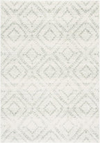 SAFAVIEH Adirondack Collection Area Rug - 5'1" x 7'6", Ivory & Green, Modern Diamond Distressed Design, Non-Shedding & Easy Care, Ideal for High Traffic Areas in Living Room, Bedroom (ADR131X)