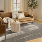 Nourison Home Nordic Grey Multicolor 8' x 10' Scandinavian Area Rug - Easy Clean, Non Shedding, Bed Room, Living Room, Dining Room, Kitchen (8' x 10')