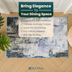 Istana 2x3 Area Rug - Grey Navy Boho Rugs for Living Room 2x3 - Foldable Small Rugs for Bedroom - Stain Resistant Washable Rug Non Slip - Eco-Friendly Area Rugs Indoor