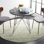 SAFAVIEH Adirondack Collection Area Rug - 6' Round, Sage & Ivory, Modern Ombre Design, Non Shedding & Easy to Clean, Ideal for Living Room, Bedroom, Office, Dining Space (ADR113X)