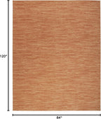 Nourison Home Nourison Essentials Rust 7' x 10' Area Rug - Easy Clean, Non Shedding, Bed Room, Living Room, Dining Room, Kitchen (7' x 10')