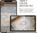 XWZO Runner Rug 2x10ft for Long Hallways, Washable Non-Slip Low Pile Area Rug with Rubber Backing, Spill Resistant Soft Vintage Floor Carpet for Kitchen Entryway Stair Landing Living Room, Colorful
