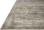 Loloi Layla Collection LAY-13 Antique/Moss 2'-6" x 7'-6" .13" Thick Runner Rug, Soft, Durable, Vintage Inspired, Distressed, Low Pile, Non-Shedding, Easy Clean, Printed, Living Room Rug