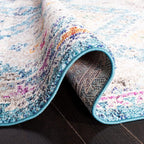 SAFAVIEH Madison Collection Accent Rug - 2'6" x 4', Dark Blue & Yellow, Boho Distressed Design, Non-Shedding & Easy Care, Ideal for High Traffic Areas in Entryway, Living Room, Bedroom (MAD418N)