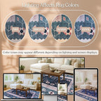 Washable Area Rug. Modern Farmhouse. Vintage. Turkish. Bohemian. Distressed. Oriental. Traditional. Rugs for Living Room. Dining. Bedroom. Office. Entryway. Foyer. (862CN, 9' x 12')